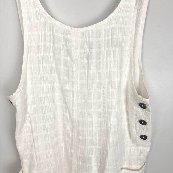 L*Space Carina Woven Overalls Romper in Ivory Size Medium NWT - Picture 8 of 16